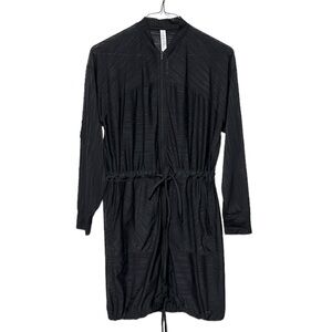 Lululemon Lab Haze Jacket Black Cinch Waist Mesh Size 6